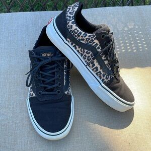 Vans Ward DX W's 7, Blk/ Leopard, Deluxe Comfort